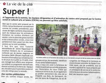 Echo des Vosges 3 septembre 2020
