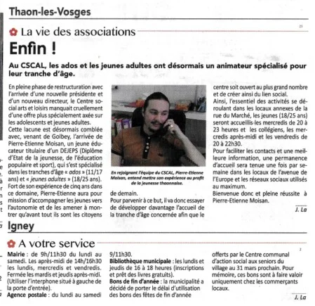 Echos des Vosges du 4 mars 2021