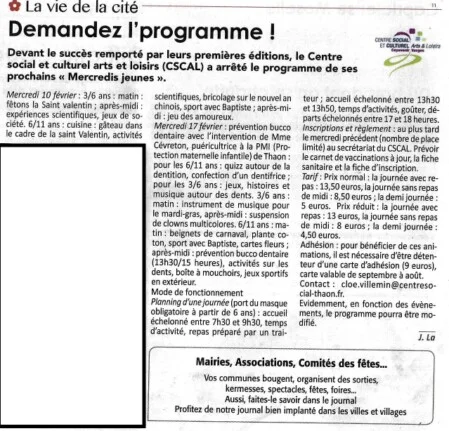 Echos des Vosges du 4 février 2021